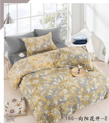 Grijzige en gele Jacquard katoenen kleuren matching beddengoed Set op maat