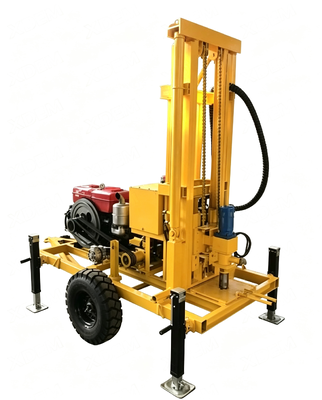 YZ50-150H Hydraulische Diesel waterput boremachine Optioneel wiel/kruiper chassis 210m diep boorgat boringsapparaat Max 400mm Diameter variabele snelheid waterboringsapparatuur voor landbouw irrigatie