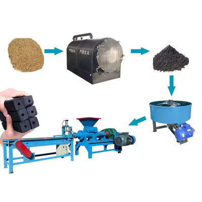 XDEM Houtskool Briquette Machine Coconut Husk Hout Briquette Making Equipment Houtskool Extruder Productielijn