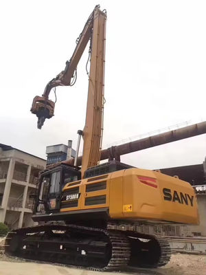 Op maat gemaakte 20-60 ton Digger Piling Boom Extension Boom en Arm met hamer voor bouwgraafmachine
