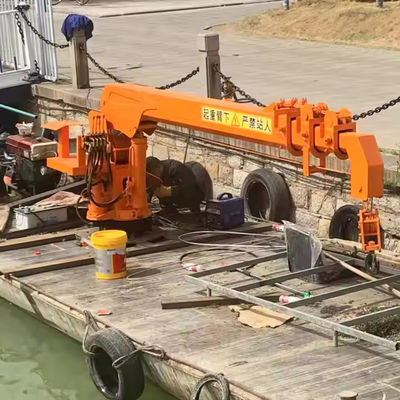 XDEM Drijvende kranen Telescopische boom Vaste hydraulische kraan voor schepen en vissersboten vanaf de haven