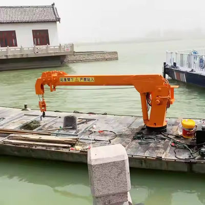 XDEM Drijvende kranen Telescopische boom Vaste hydraulische kraan voor schepen en vissersboten vanaf de haven