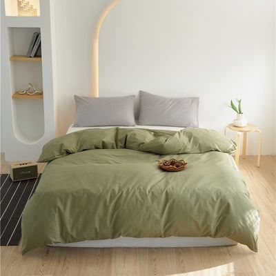 Lichtgroen 100% katoenen dekbedbed bedden set kussenset maat