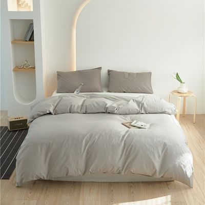 Beige 100% Pure Long Staple Cotton Duvet Cover Bedden Set Huishoudelijk Bedden Bedden Comforter