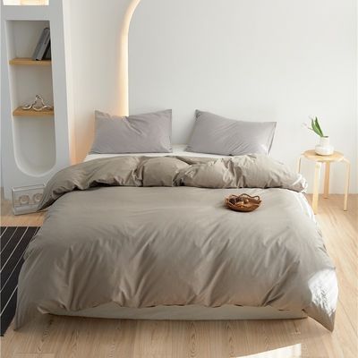 Beige kleur katoenen dekbed bedkleding beddengoed set grote bestelling leverancier