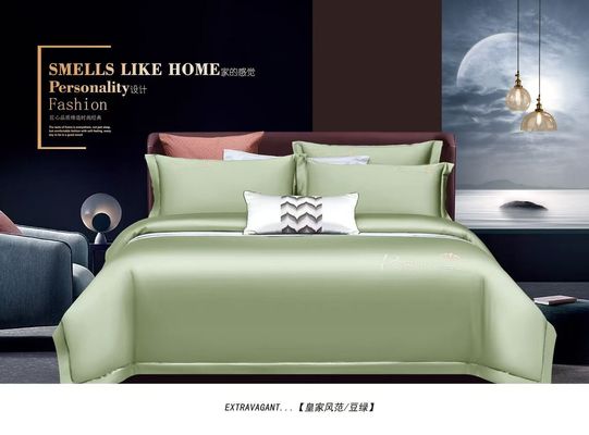 Lichte groene Egyptische katoenen dekbedbed bedden set textiel bedden