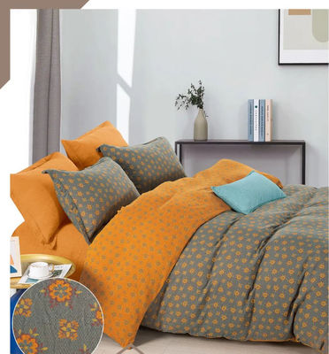 Natuurlijke gewassen pure katoen Jacquard beddengoed Set Fitted sheet
