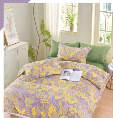 Jacquard Kleurrijke katoenen beddengoed Set Huishoudelijk Gereedschap Kussenkoffer Bed Fitted Sheet Customized Size