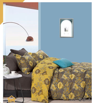 Grijzige geel Jacquard kleur overeenkomende zachte katoenen dekbed beddek beddek