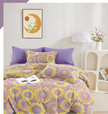 Zonnebloem Jacquard Cotton Preshrunk Huishoudelijk Bed Set Op maat