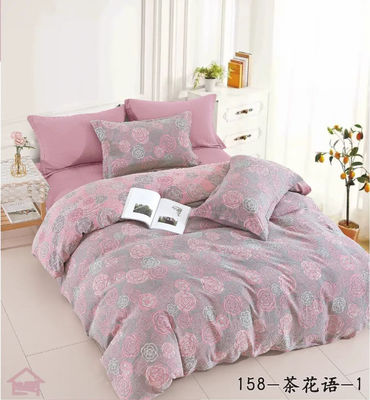 Roze &amp; Grijs Europen Design Jacquard Cotton Bedden Set Dekbed Bedden
