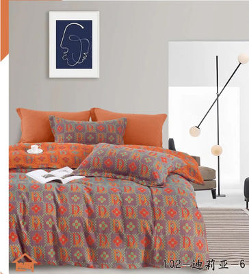 Reactieve garens gekleurd katoen Jacquard beddengoed Set Fitted sheet