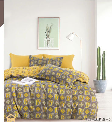 Europese Jacquard Volledig katoenen kleur weefbedset op maat