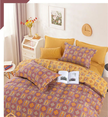 Gewassen katoenen dubbel jacquard beddengoed Set op maat