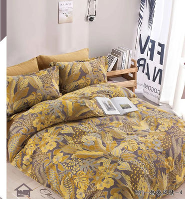 100% gewassen katoenen stof Double Jacquard bedden set dekbed