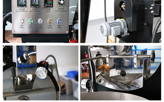Industriële LPG Gas 1kg 2kg Cacao Koffiebonen Rooster Commerciële elektrische Cacao Roaster Machines van koffie