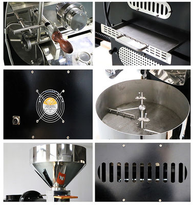 Industriële LPG Gas 1kg 2kg Cacao Koffiebonen Rooster Commerciële elektrische Cacao Roaster Machines van koffie