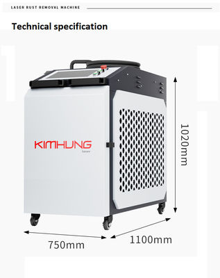 High Speed Laser Cleaning Machine 1500W 2000W Air Cooling Roestvrij materiaal Metalen roest olie oxidatie laag verwijdering