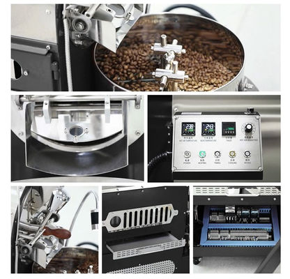 Nieuw ontwerp CE-certificaat 10kg 12kg Koffietoaster Automatische industriële koffietoaster