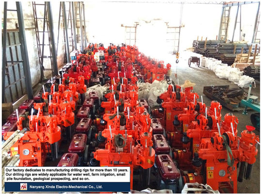 Draagbare XY-1A-4H Geologische Exploratie Boormachine 150m Hydraulische Voeder Rock Coring Machine Geïntegreerde Dieselmotor Modderpomp Voor Berg & Plain Construction Survey