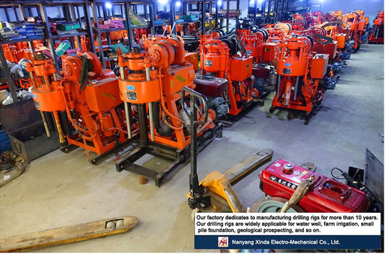 Draagbare XY-1A-4H Geologische Exploratie Boormachine 150m Hydraulische Voeder Rock Coring Machine Geïntegreerde Dieselmotor Modderpomp Voor Berg & Plain Construction Survey