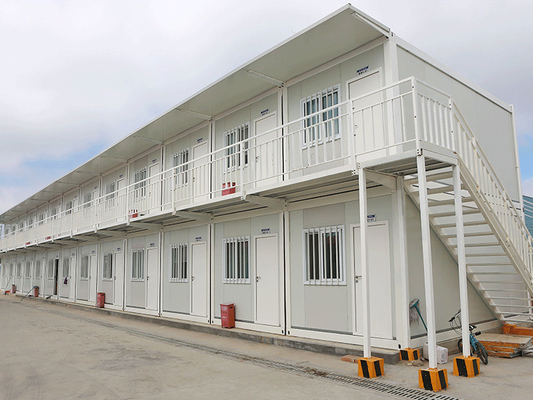 Prefabde Aanpassings Modulaire Gemakkelijk van de Bouwwerfcontainer installeert Huis