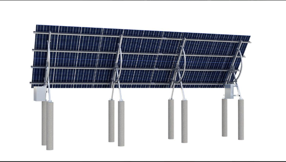 Gegalvaniseerde grondmontage zonnepaneelbeugel & veilig slot tegen diefstal, geschikt 300W-20kW PV-modules Buiten fotovoltaïsche montageapparatuur