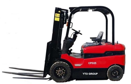 Van de Logistiekmachines van YTO 2.5ton Vorkheftruck de Op batterijen met 5m het Opheffen Hoogte